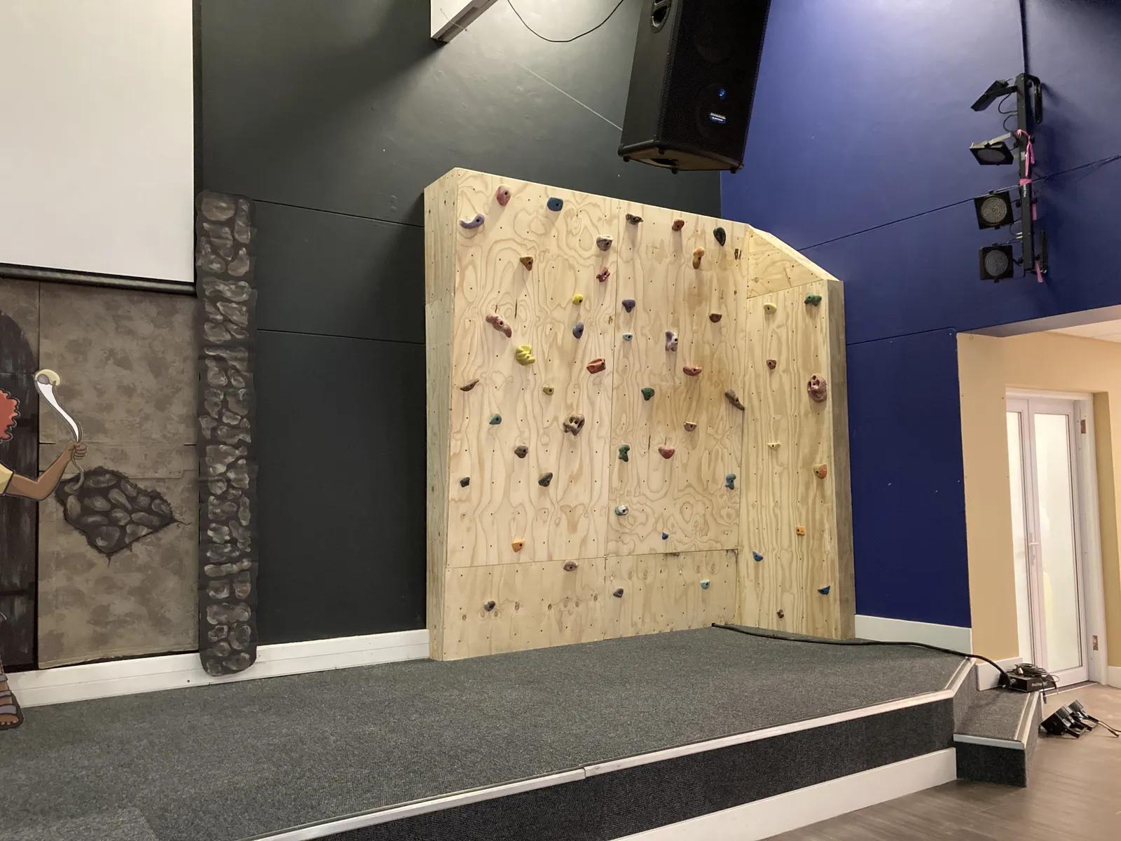 Institutional climbing wall